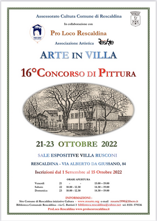 Esposizione collettiva - 16° Concorso di Pittura dal 21 al 23 ottobre 2022 a Rescaldina